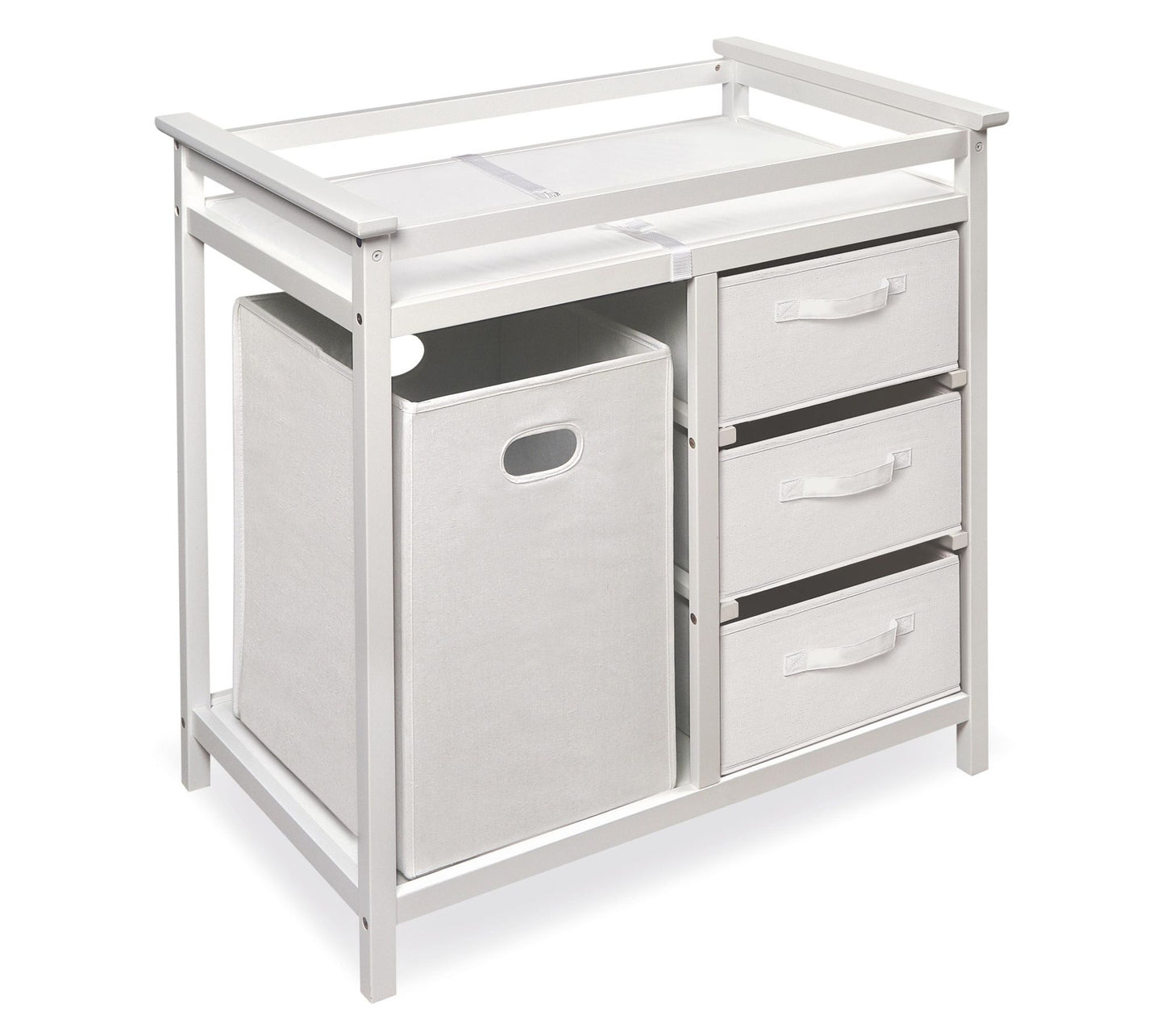 Badger Basket Modern Changing Table with Hamperand Baskets