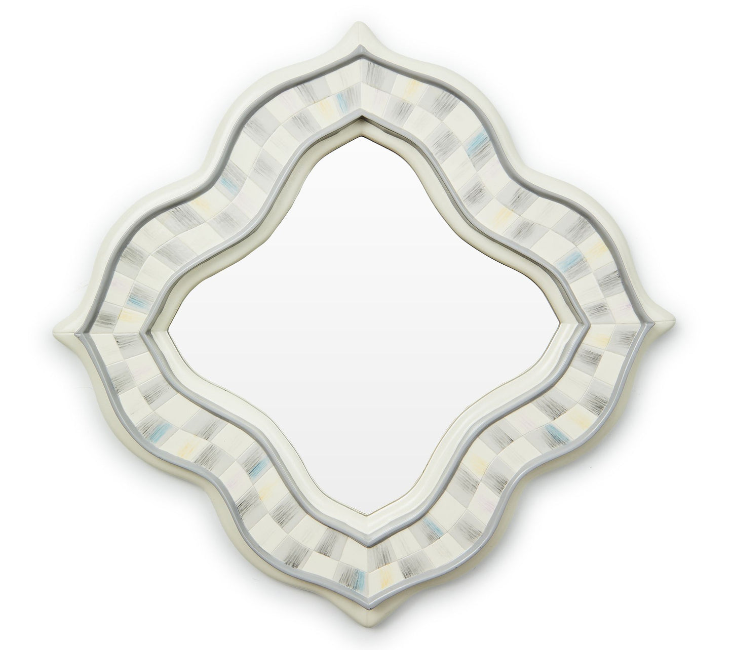 MacKenzie-Childs Sterling Quatriflower Small Wall Mirror