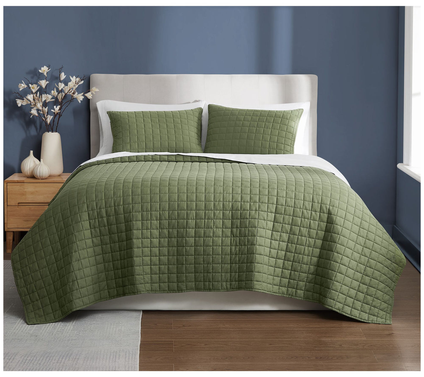 Brooklyn Loom Essential Cotton Full/Queen 3-Piece Quilt Set