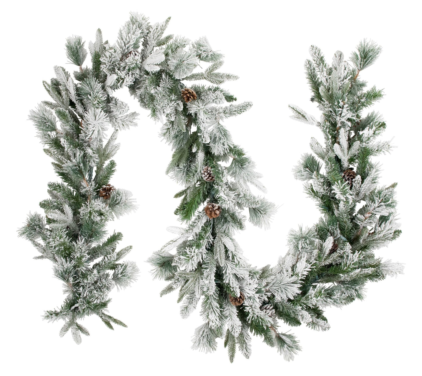 Northlight Flocked Pine Christmas Garland 9' x14"