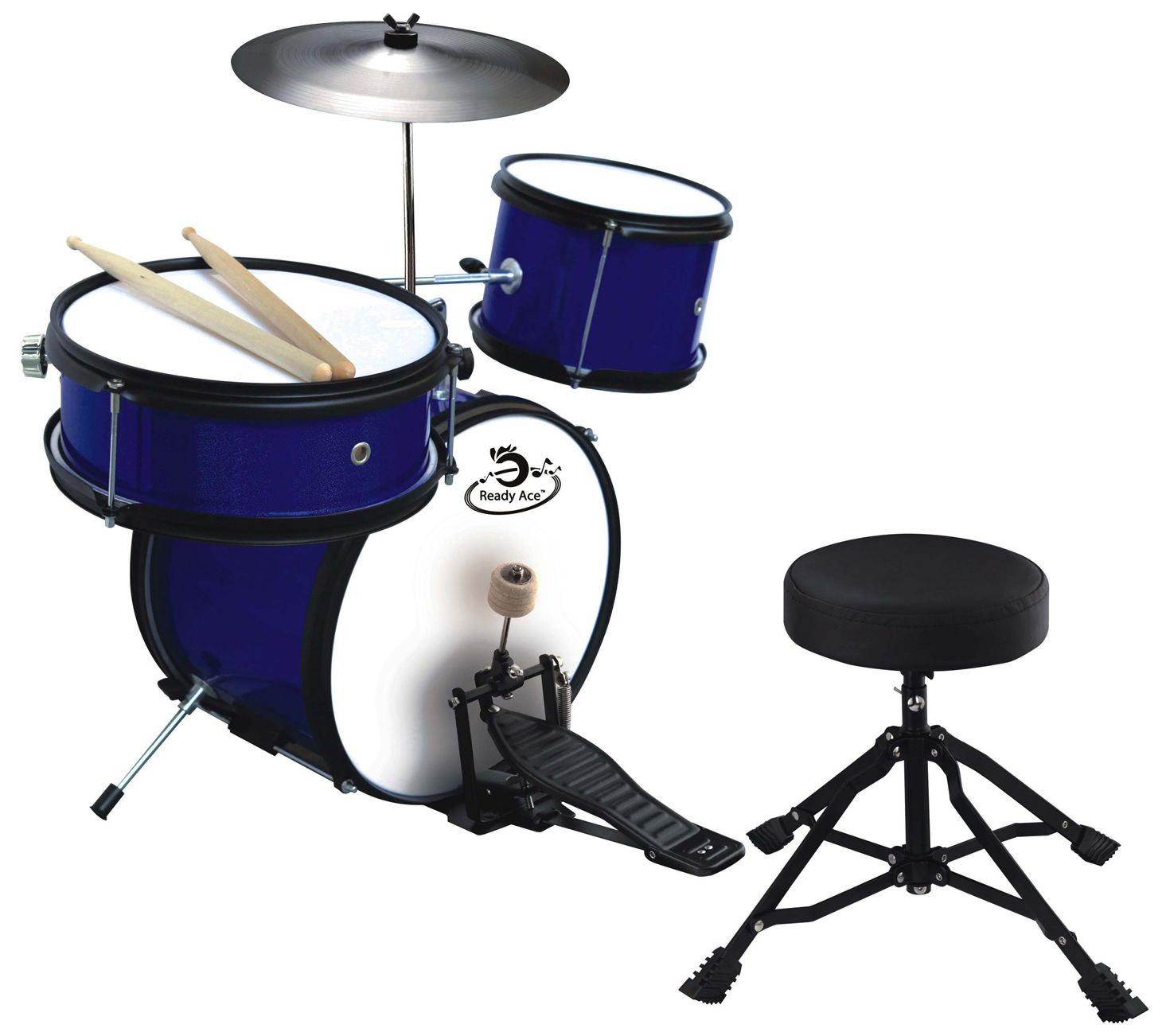 Ready Ace 5 Piece Junior Professional Drum Set