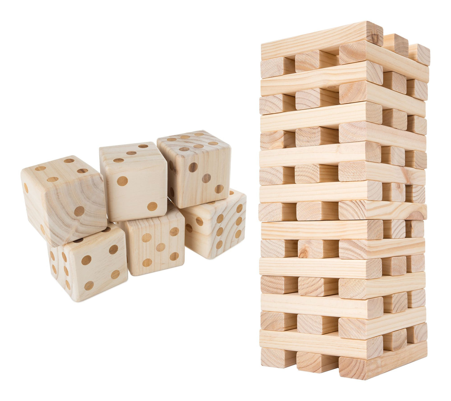 Trademark S/2 Outdoor Games - Stacking Game andLarge Dice Set