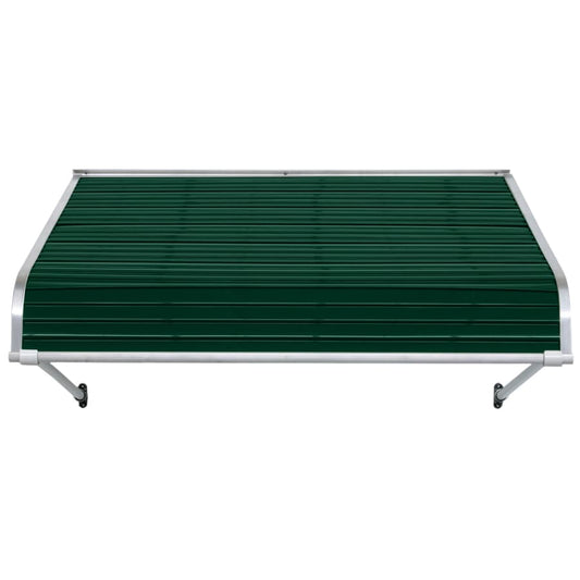 NuImage Awnings 1100 48-Inches Wide x 30-Inches Projection x 13-Inches Height Fabric Evergreen Solid Fixed Door Awning