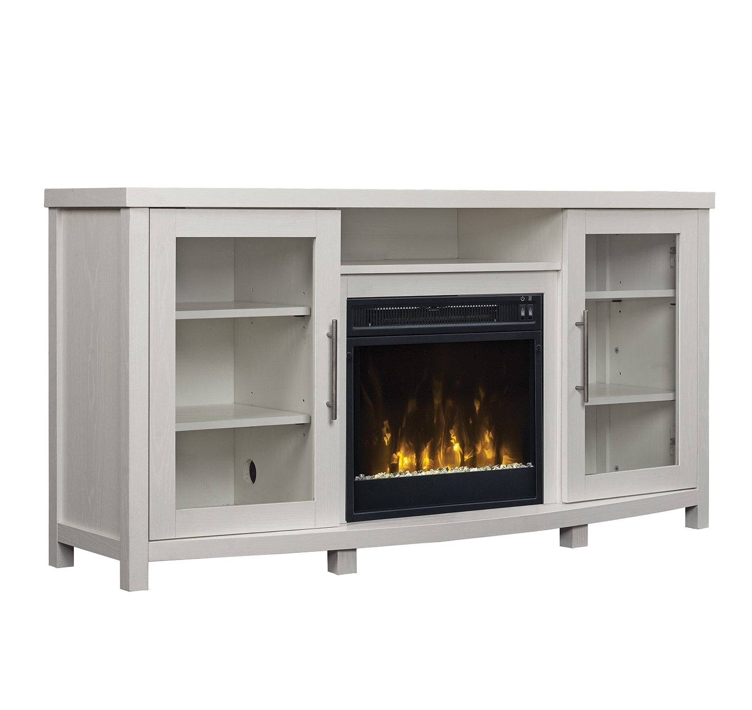 ClassicFlame 54-in W White TV Stand with LED Corner or flat wall Electric Fireplace