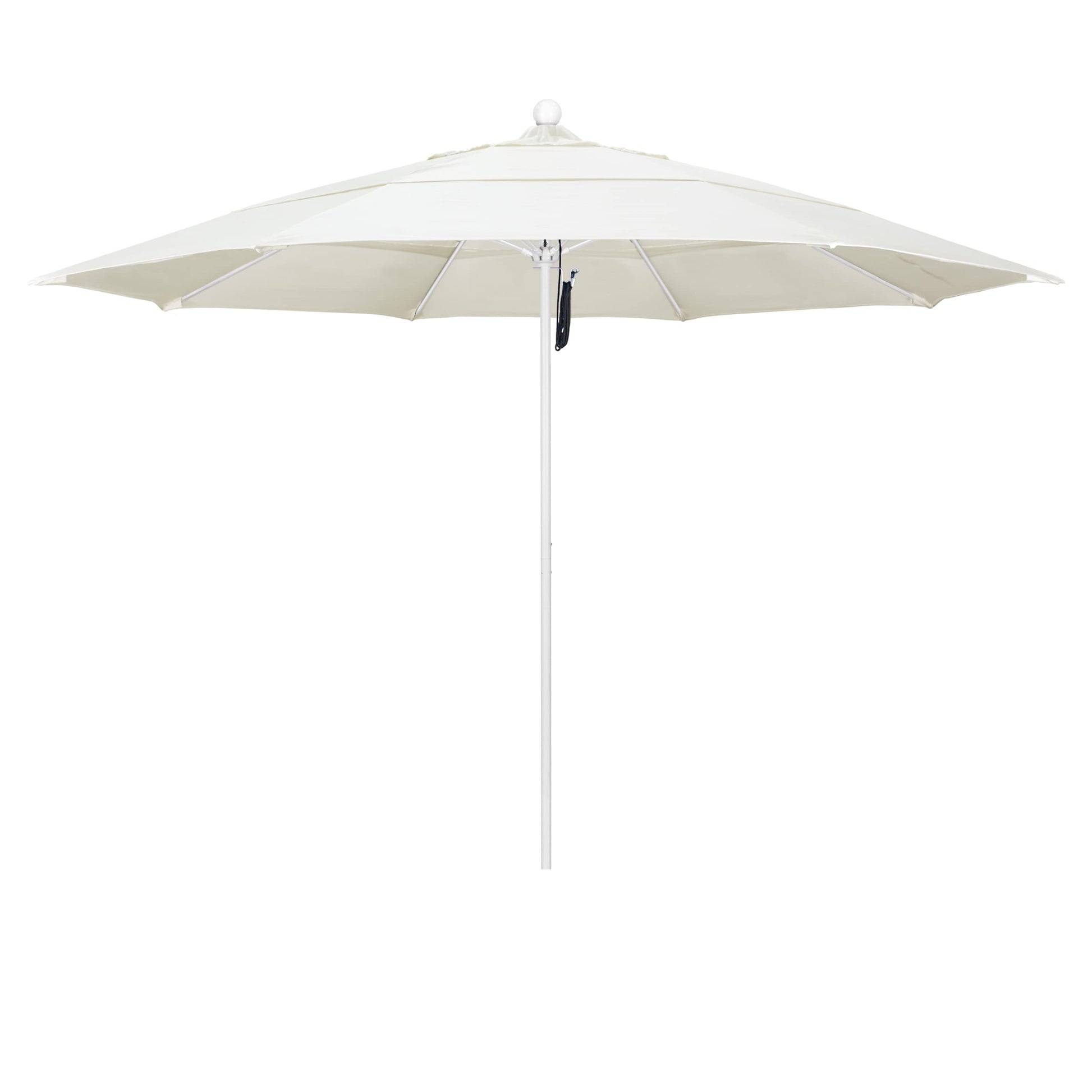 California Umbrella 11-ft Aluminum Off-white No-tilt Market Patio Umbrella