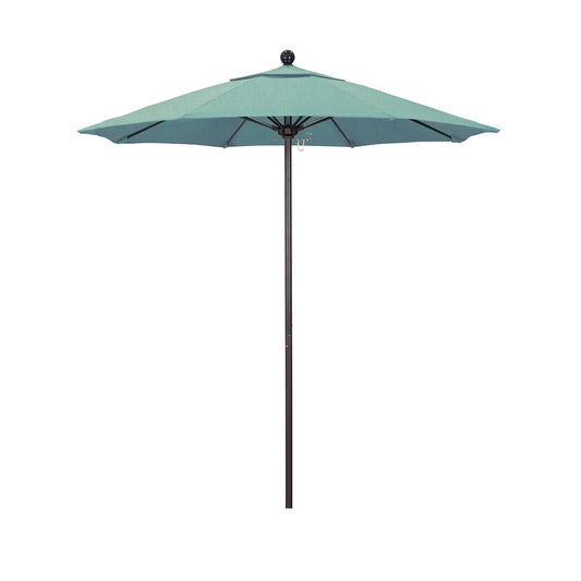 California Umbrella 7.5-ft Aluminum Green No-tilt Market Patio Umbrella