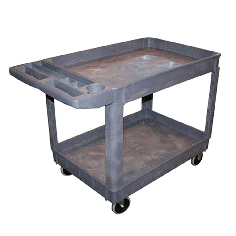 American Forge & Foundry Gray Polypropylene Utility Cart with Organizing Tray, 500 lbs. Weight Capacity, 30-in x 16-in x 3-in Tray 961