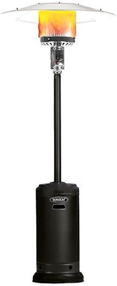 SUNHEAT International Umbrella Portable Propane Patio Heater 46000 BTU with Black Finish - PHRDBK