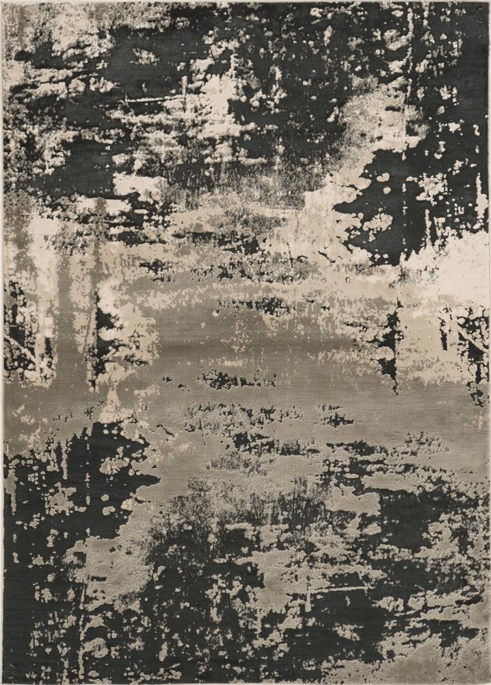 Everyday Woven 8 x 10 (ft) Silver Charcoal Rectangular Indoor Abstract Mid-Century Modern Area rug