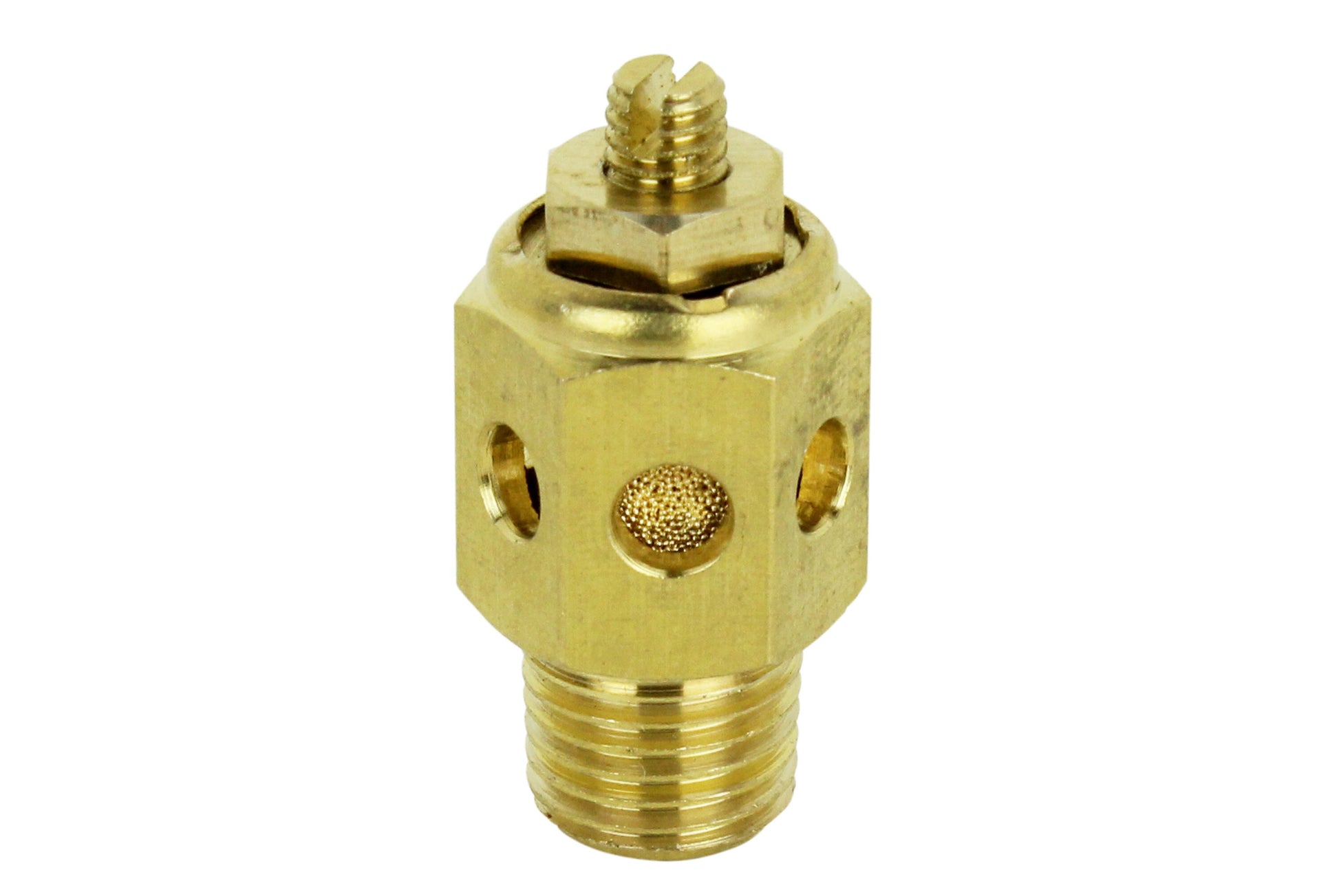 Milton High Flow Speed Control Exhaust Muffler, 1/4&#8221; MNPT - 40 Micron Sintered Bronze Silencer/Diffuse Air and Noise Reducer - Box of 25