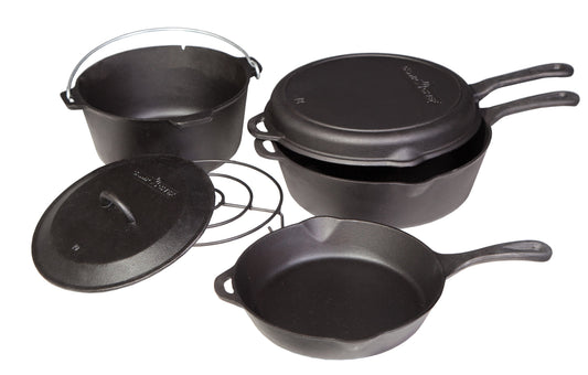 Camp Chef 6-Pack Cast Iron Grill Pan Set CBOX6