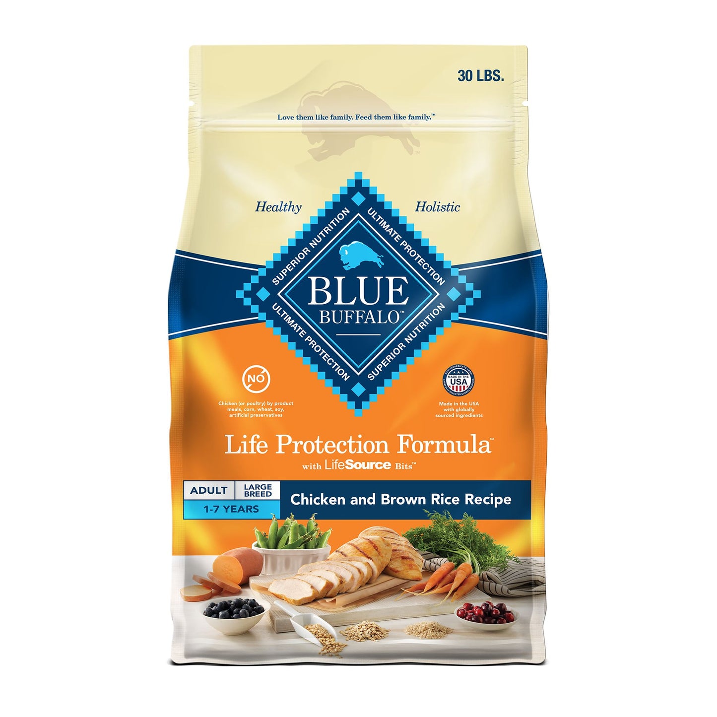 Blue Buffalo® Life Protection Formula&trade; Large Breed Adult Dry Dog Food - Chicken & Brown Rice 24 Lb