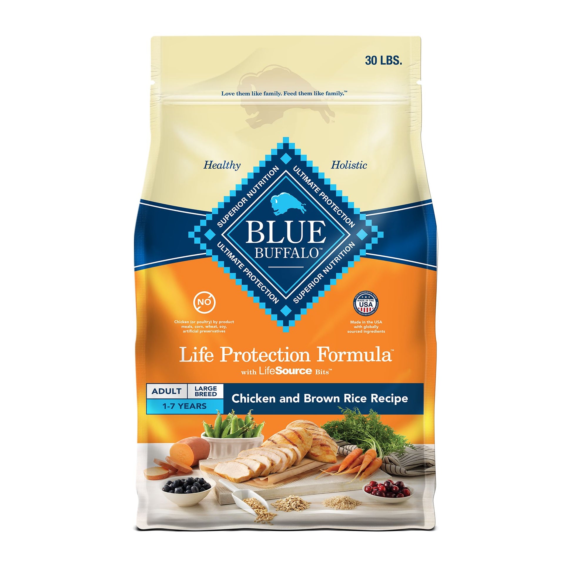 Blue Buffalo® Life Protection Formula&trade; Large Breed Adult Dry Dog Food - Chicken & Brown Rice 24 Lb