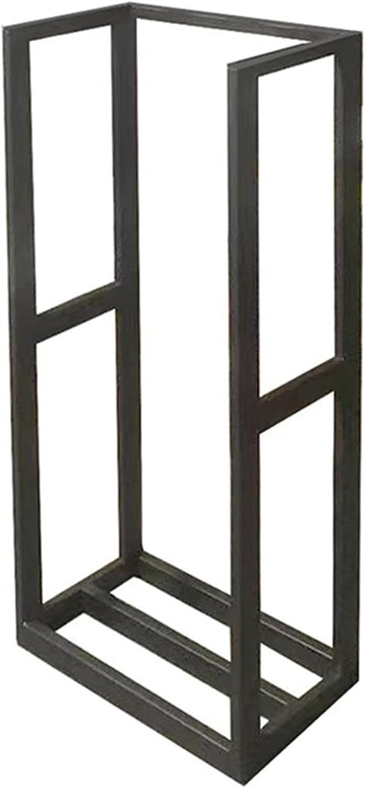 GTPBAO Firewood Log Rack for Wood Burning Stove, Metal Floor Standing Wood Pile Shelf for Back Yard Deck\/Camping Hearth(High 100cm)