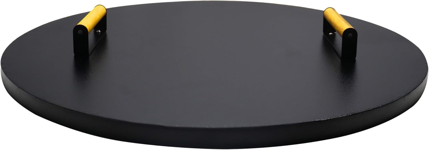 Simond Store Fire Pit Cover Round, Snuffer Lid Ring Steel 36” inch Diameter, Drop-in Burner Fire Pit Pan Lid- 2 mm Thickness, Grill Fire Ring Lid with Handle