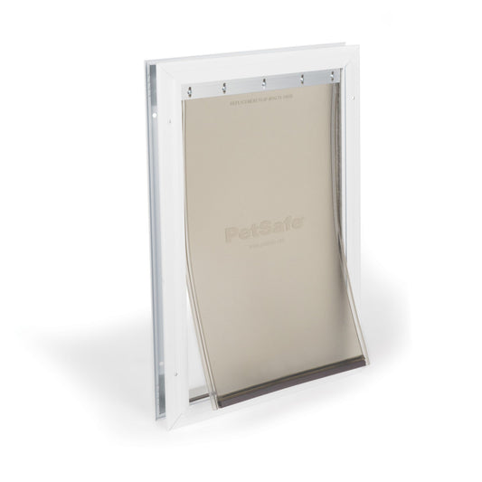 PetSafe® Freedom Aluminum Pet Door for Dogs and Cats - White - Tinted Vinyl Flap Large
