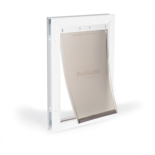 PetSafe® Freedom Aluminum Pet Door for Dogs and Cats - White - Tinted Vinyl Flap Medium