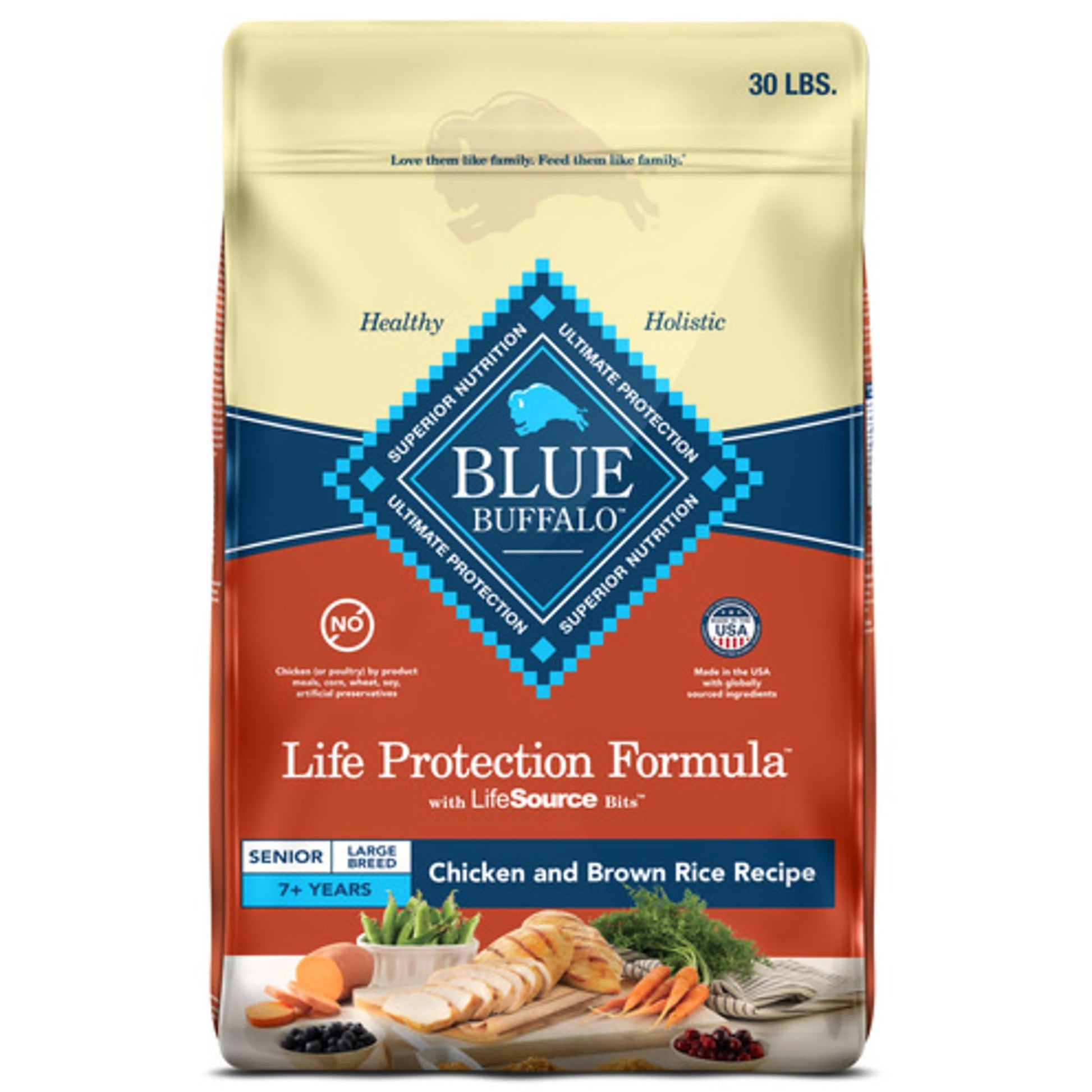 Blue Buffalo® Life Protection Formula Large Breed Senior 7+ Dry Dog Food - Chicken & Brown Rice