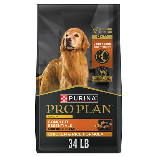 Purina Pro Plan Complete Essentials Shredded Blend Senior 7+ Dry Dog Food - Chicken & Rice 6 Lb