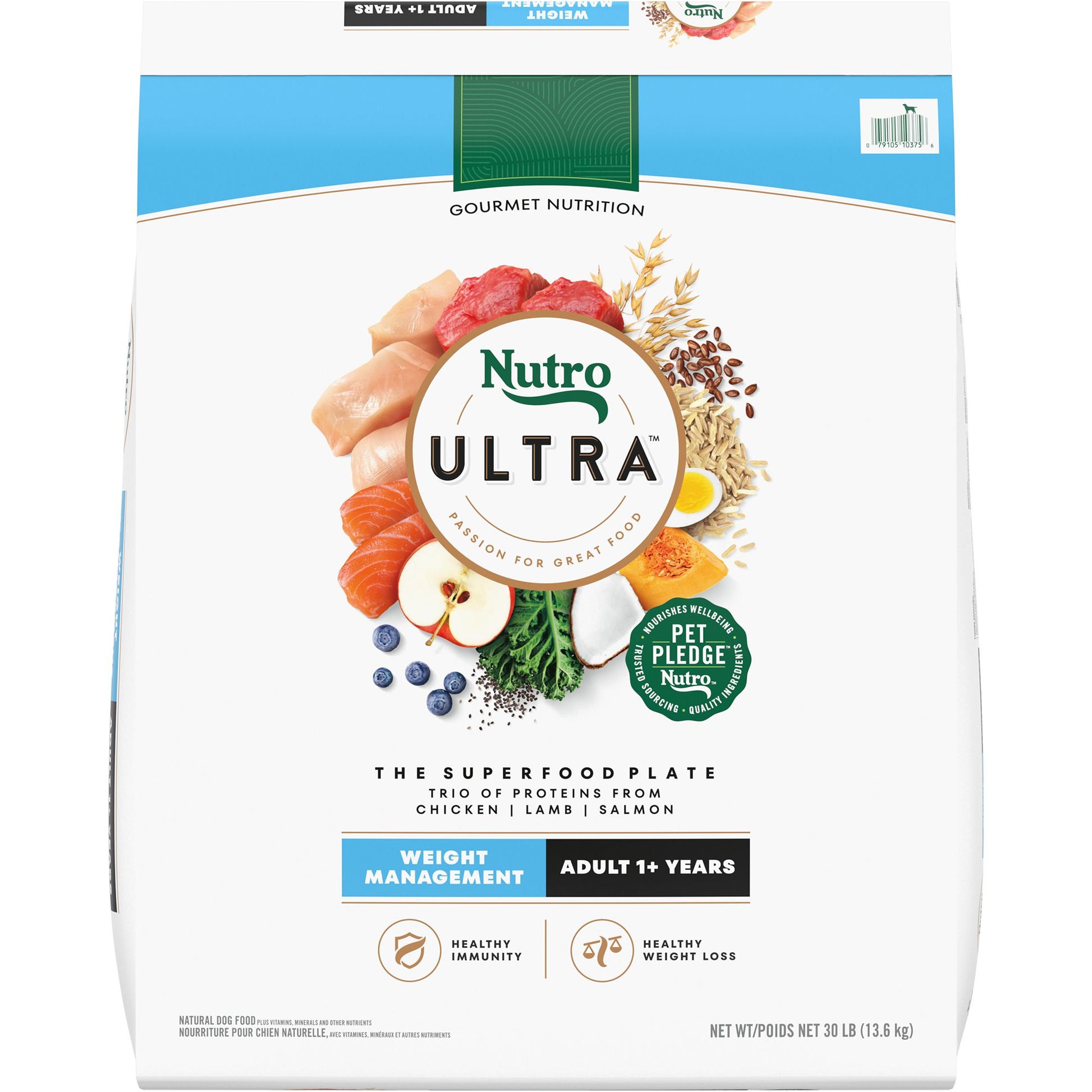 NUTRO ULTRA&trade; Adult Dry Dog Food - Weight Management, Chicken, Lamb, Salmon 13 Lb