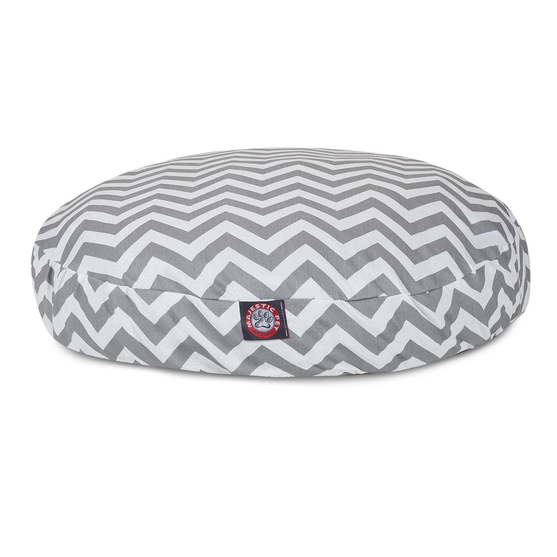 Majestic Pet Zig Zag Round Indoor & Outdoor Dog Bed 36"L x 36"W x 5"H