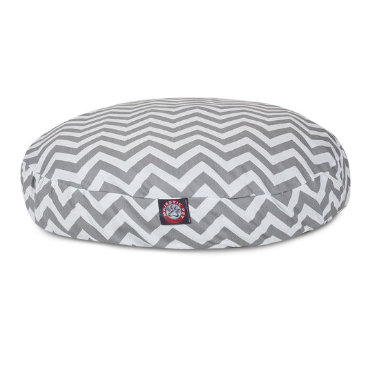 Majestic Pet Zig Zag Round Indoor & Outdoor Dog Bed 36"L x 36"W x 5"H