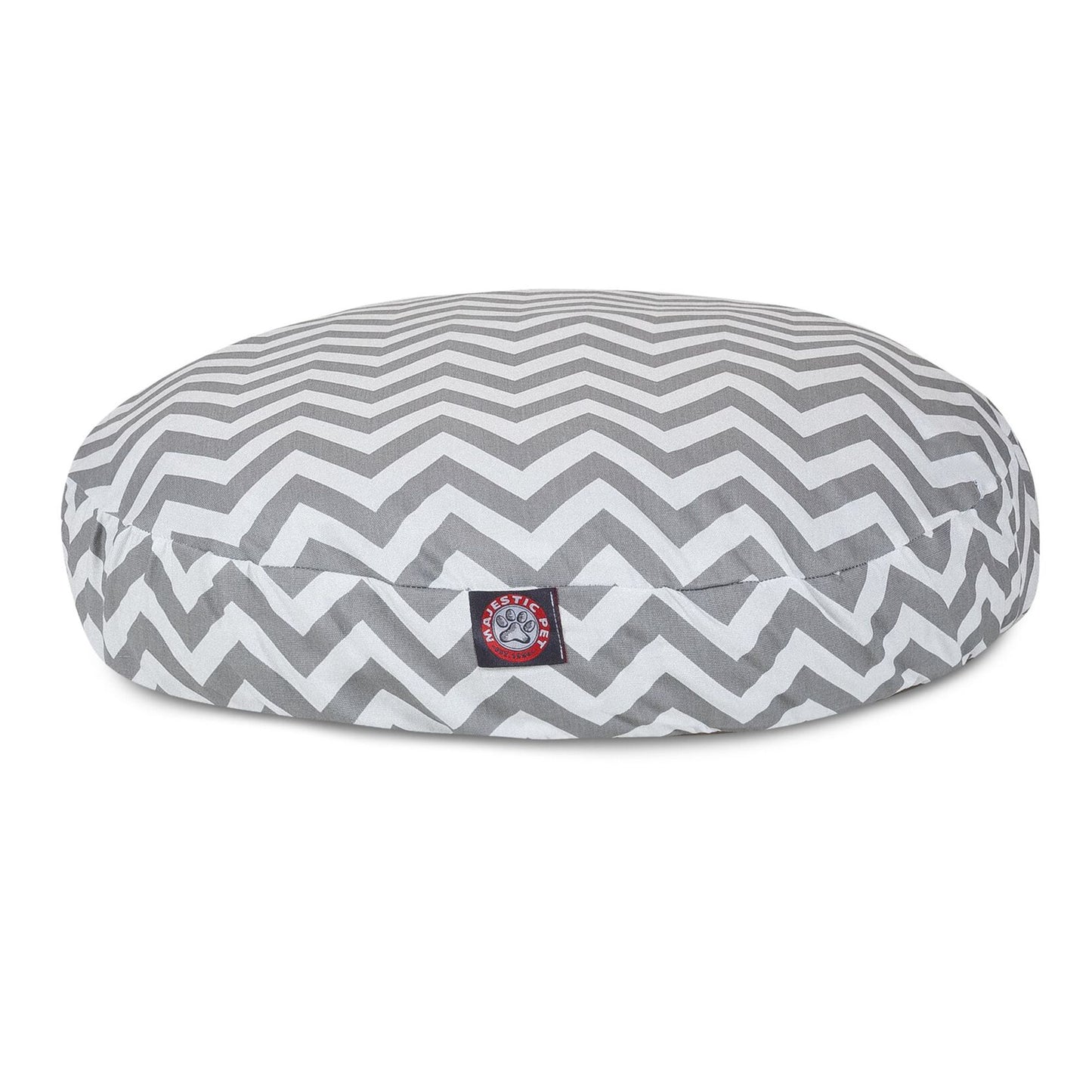 Majestic Pet Zig Zag Round Indoor & Outdoor Dog Bed 30"L x 30"W x 4"H