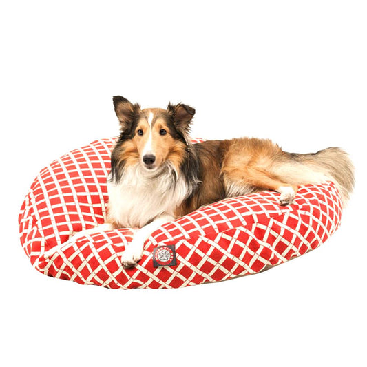 Majestic Pet Bamboo Round Indoor & Outdoor Dog Bed 36"L x 36"W x 5"H
