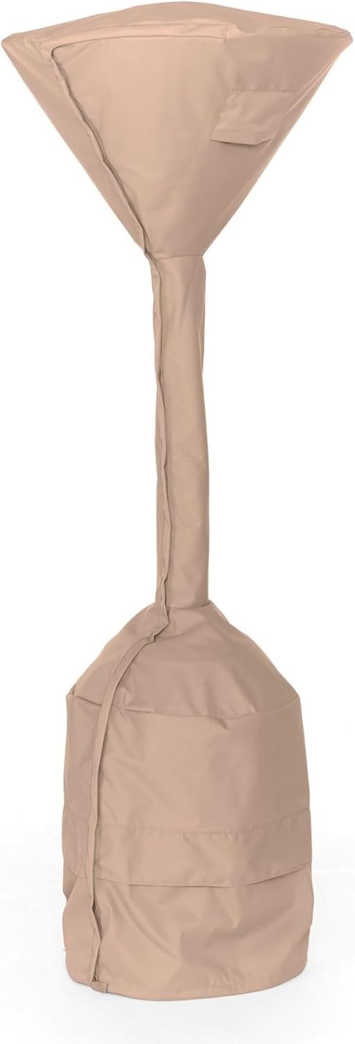 Covermates Patio Heater Cover - Heavy-Duty Polyester, Weather Resistant, Water Resistant Zipper, Grill and Heating, 35DIAMETER x 87H, Ripstop Tan