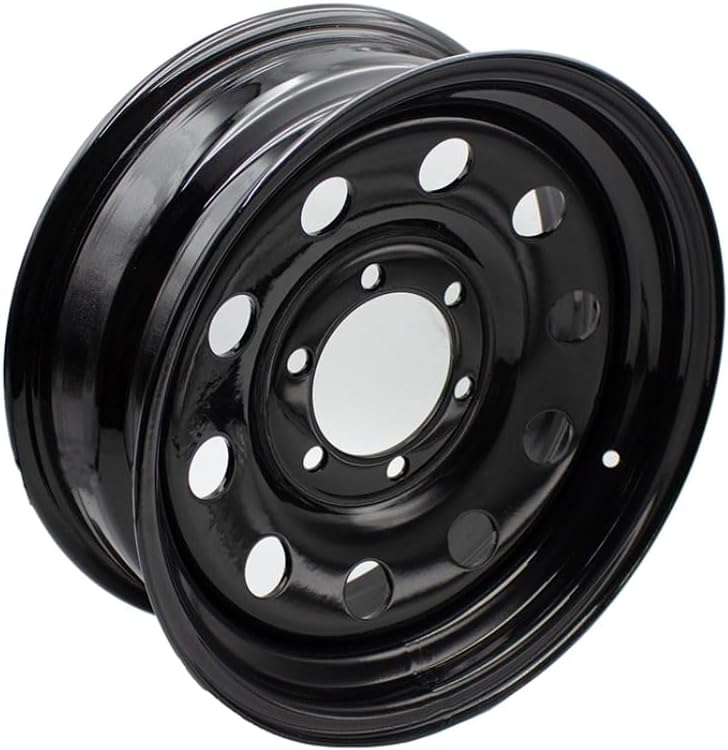 Black 16x6 Tralier Rim Wheel 6 Lug Holes On 5.5 6x5.5 16 inch 16 X 6 X 5.5 Bolt Circle Steel Equipment Trailer Rim Wheel