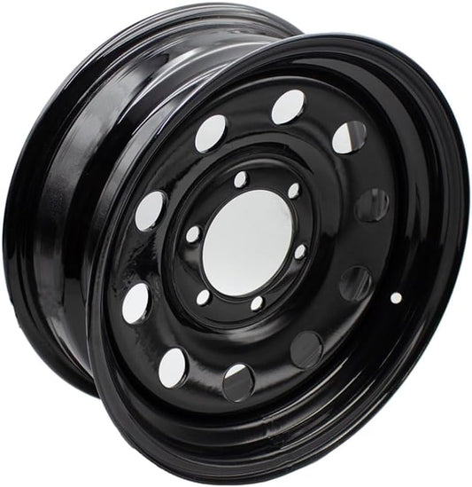 Black 16x6 Tralier Rim Wheel 6 Lug Holes On 5.5 6x5.5 16 inch 16 X 6 X 5.5 Bolt Circle Steel Equipment Trailer Rim Wheel
