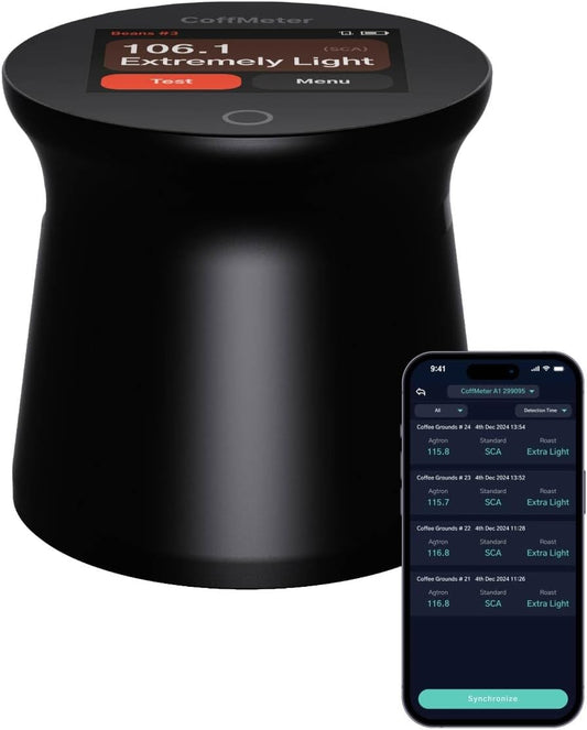 CoffMeter A1 Coffee Roast Degree Analyzer - Agtron 0-150, ±0.5 Accuracy, Portable & Lightweight, Perfect for Professional Roasters & Coffee Enthusiasts