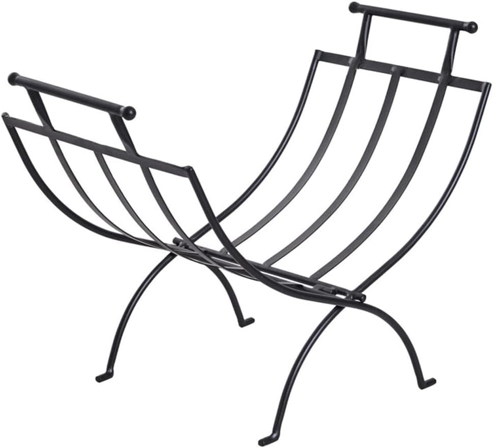 Firewood Storage Rack Heavy Duty Iron Firewood Storage Shelf for Fireplace Tools Foldable Wood Rack for Floor Home Organization(