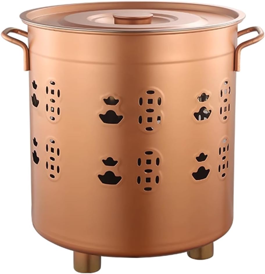 Burn Barrel, Burn Barrels for Outside, Metal Barrel for Burning, Stainless Steel Incinerator Bin, Fire Pit, for Home Outdoor Backyard