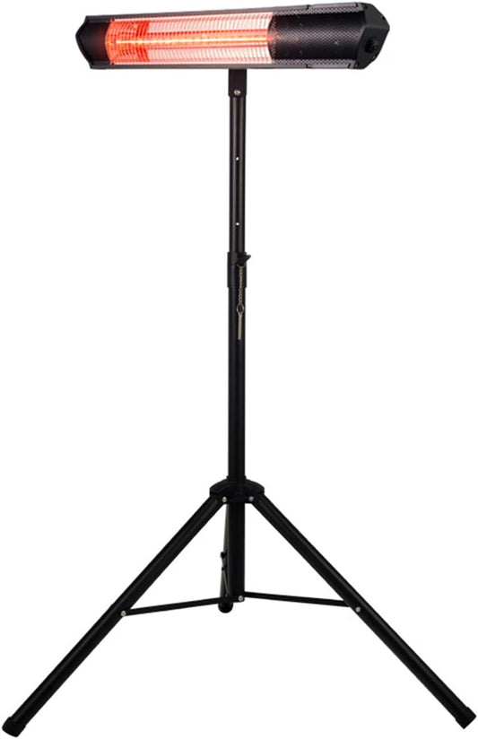 Electric Outdoor Heater, Outdoor Indoor Patio Heaters with Remote Control, Adjustable Height, Free Standing Space Heater for Balcony Courtyard Gazebo Garage