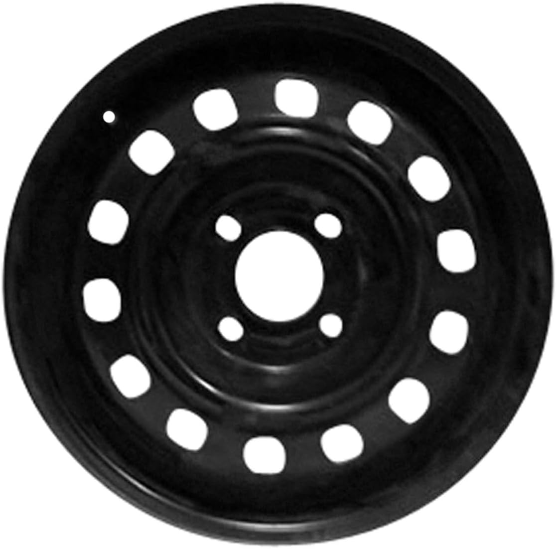 15x4" Reconditioned OEM Compact Mini Donut Spare Black Steel Wheel Rim for 2000-2011 Ford Focus; For 2011-2019 Ford Fiesta | 3118