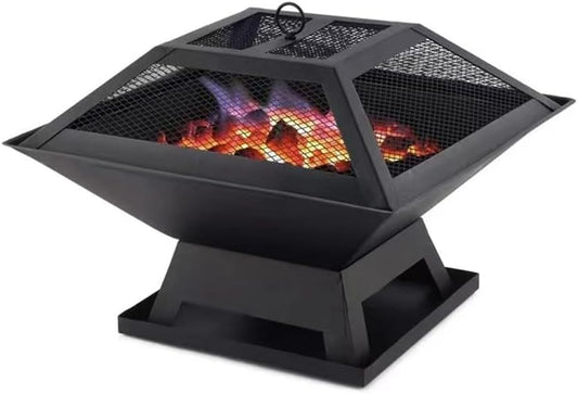 Square Small Fire Pit BBQ Party Portable Fire Pit
