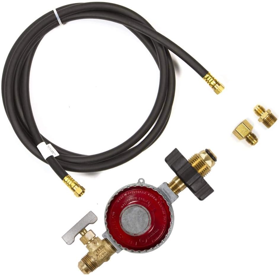 PTCK: Propane Tank Fire Pit Connection Kit; Hi-Out Regulator, 12' Hose & Necessary Fittings