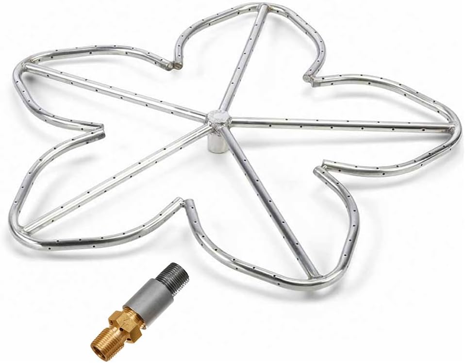 HPC Fire Penta Fire Pit Burner (PENTA30-LP), 30-Inch, Stainless Steel, Propane Gas