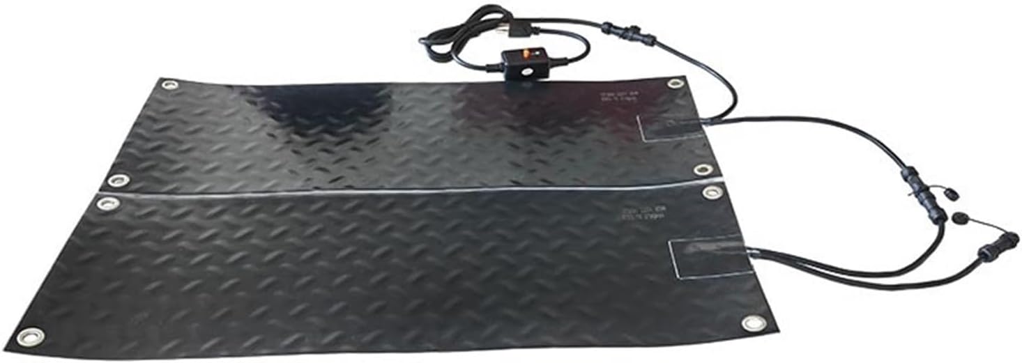 Heated Snow Melting Mat, Heated Snow Melting Mat for Walkway Stairs Non-Slip, Waterproof Rubber Mat W\/Graphene Tech 3 in\/h Ice Melt Speed \u2013 Safe for Outdoor Entryways, Garages, Ramps