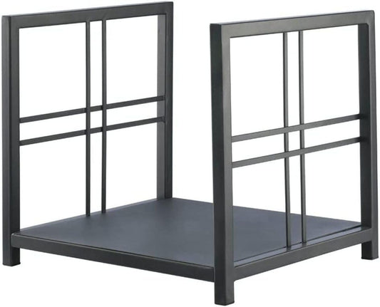 Outdoor Fireplace Firewood Rack Firewood Holder Firewood Rack Indoor Metal Fireplace Wood Storage Holder Wood Rack for Firewood Indoor Outdoor Black Wood Log Store(