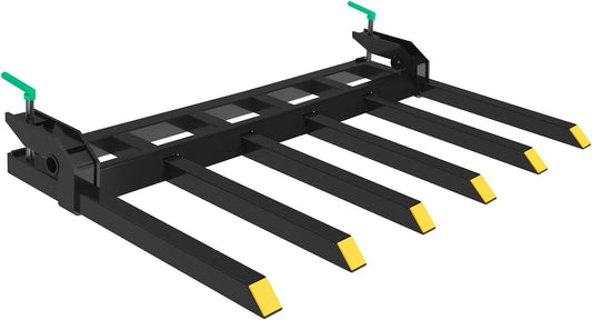Clamp on Debris Forks 60" - 4000LBS Capacity Bucket Attachments, Heavy Duty Clamp-on Forks for Skid Steer, Tractor Loader - Heavy Forks for Bucket