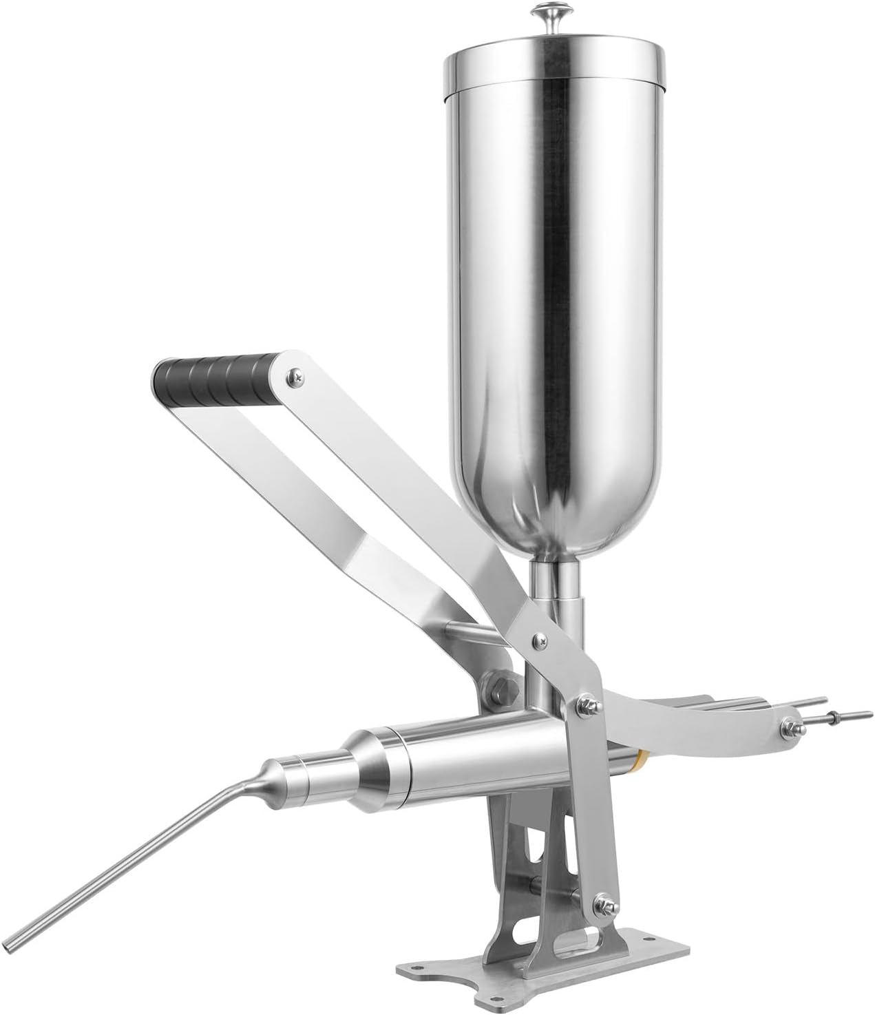 Churro Maker Manual Donut-Filling Machine, 5L Stainless Steel Doughnut Filler with Long and Short Nozzle, Fruit Donut Filling Machine for Kitchens