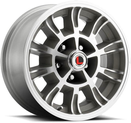 Legendary Wheels GT6-15 x 7 in. - 5 x 4.5-4.25 bs - Clear Coat/Machined