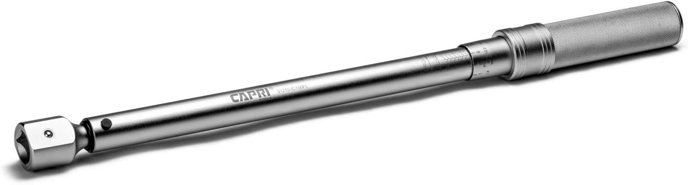Capri Tools 14 mm x 18 mm, 20 ft.\/lbs. to 150 ft.\/lbs. Interchangeable Torque Wrench, steel, CP31210-IC150FL-T