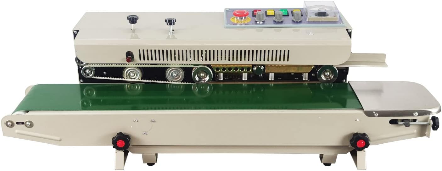 Continuous Sealing Machine, Continuous Band Sealer Machine, Automatic Continuous Sealing Machine for Aluminum foil bag, plastic bag, 110V, FRD-1000II