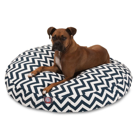 Majestic Pet Chevron Round Indoor & Outdoor Dog Bed 42"L x 42"W x 5"H