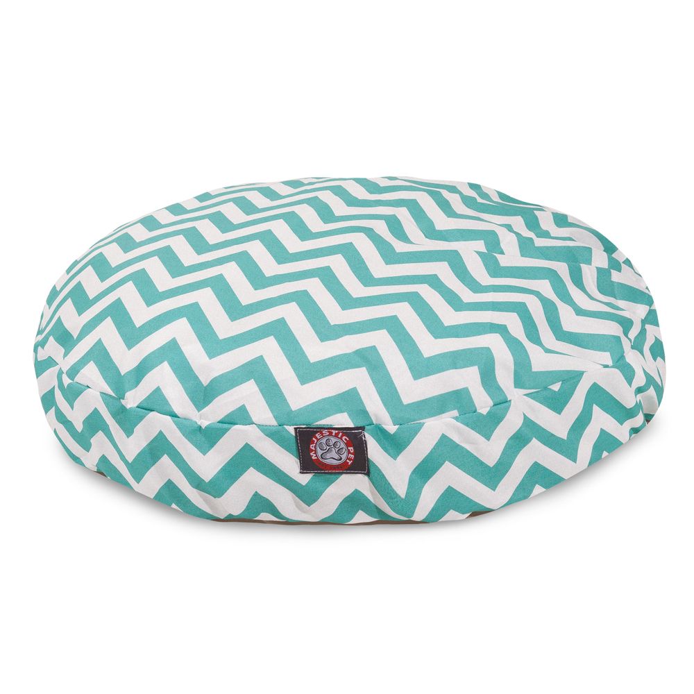 Majestic Pet Chevron Round Indoor & Outdoor Dog Bed 36"L x 36"W x 5"H