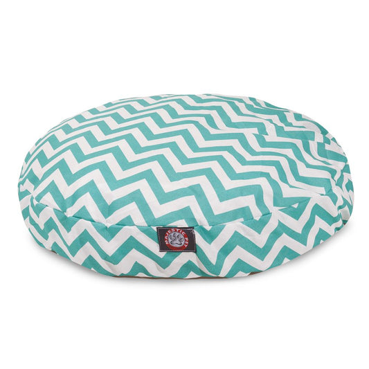 Majestic Pet Chevron Round Indoor & Outdoor Dog Bed 36"L x 36"W x 5"H