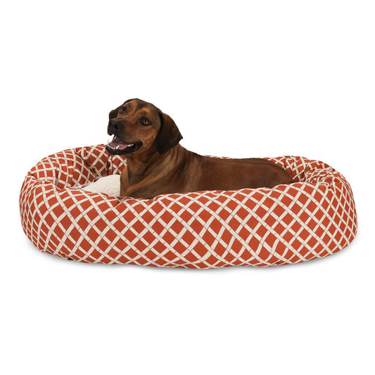 Majestic Pet Bamboo Sherpa Bagel Indoor & Outdoor Dog Bed 52"L x 35"W x 11"H